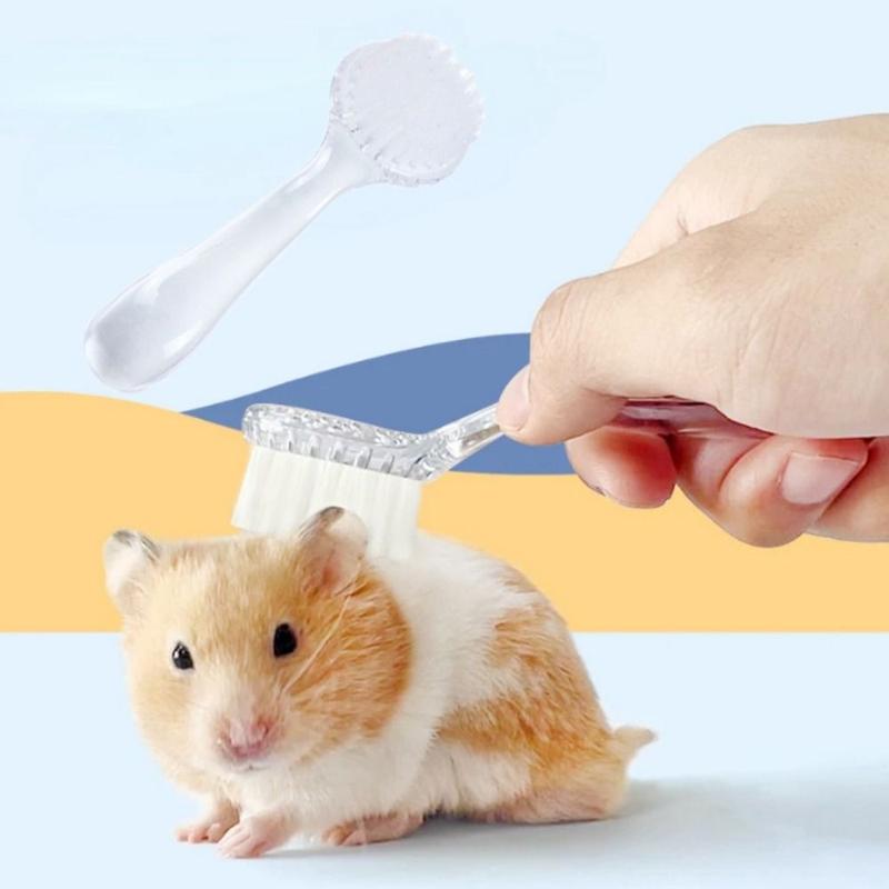Product Introduction of Soft Hair Brush Soft Small Hamster Brush Round Head Plastic Bear Cleaning Comb Long Hair Bath Mini Brush Hedgehog Bathing Brush For Hedgehog 10