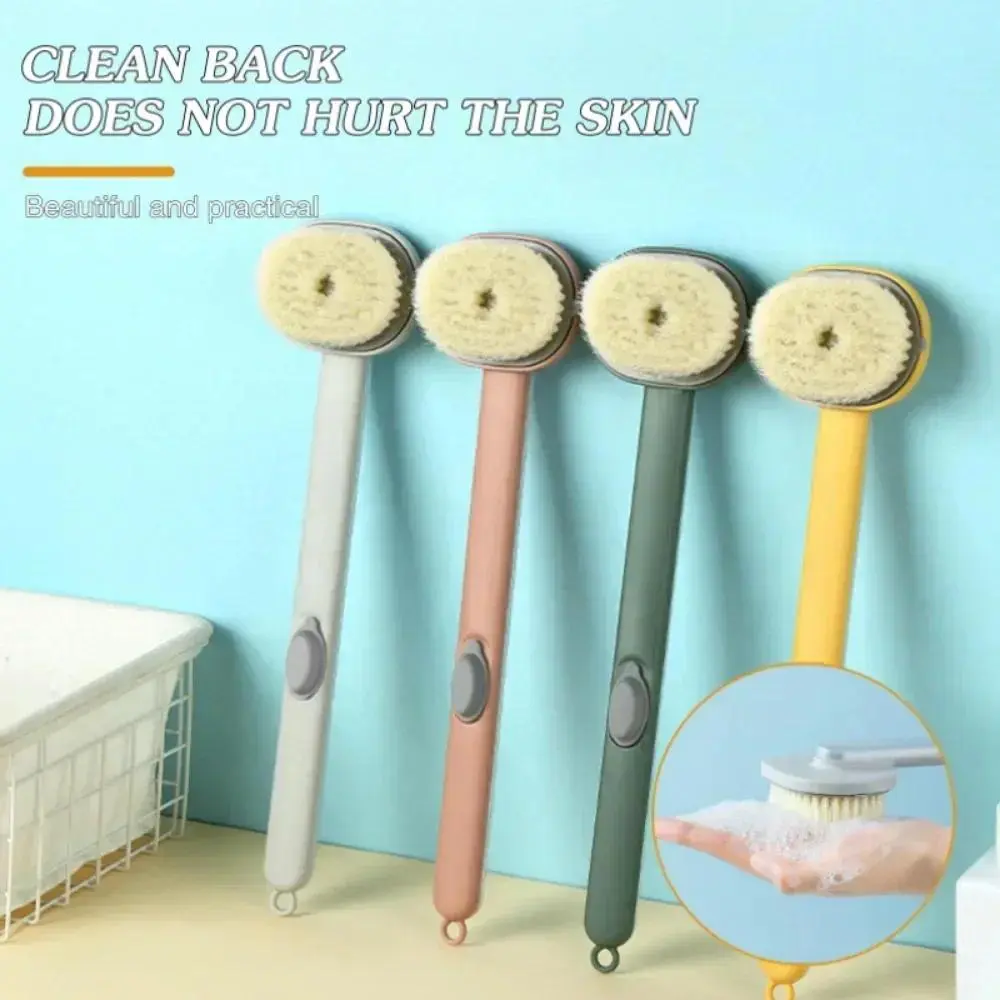 Bàn Chải Nhà Tắm Dạng Lỏng Cán Dài, Hàng Mới Về, Tẩy Tế Bào Chết, Máy Chà Sàn Cơ Thể, Máy Massage Lưng, Dụng Cụ Bọt Biển Tắm Làm Sạch, Phụ Kiện Tắm