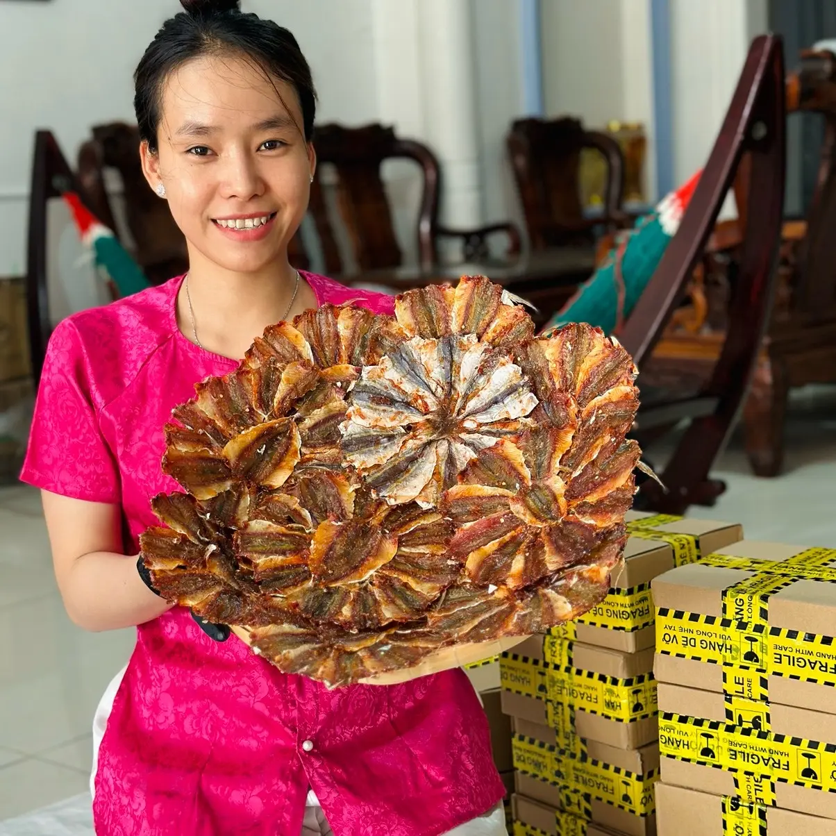 KHÔ CÁ CHỈ VÀNG 500g tẩm ướp gia vị mặn mặn ngọt ngọt vừa ăn  Food Thức Ăn Snack Chua