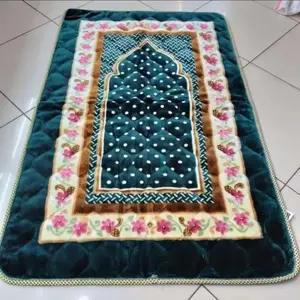 COD Sajadah Tebal Empuk Lembut Bahan Busa Serat Ukuran Jumbo 110x70 cm Anti Slip Lantai Motif Muslim Turki