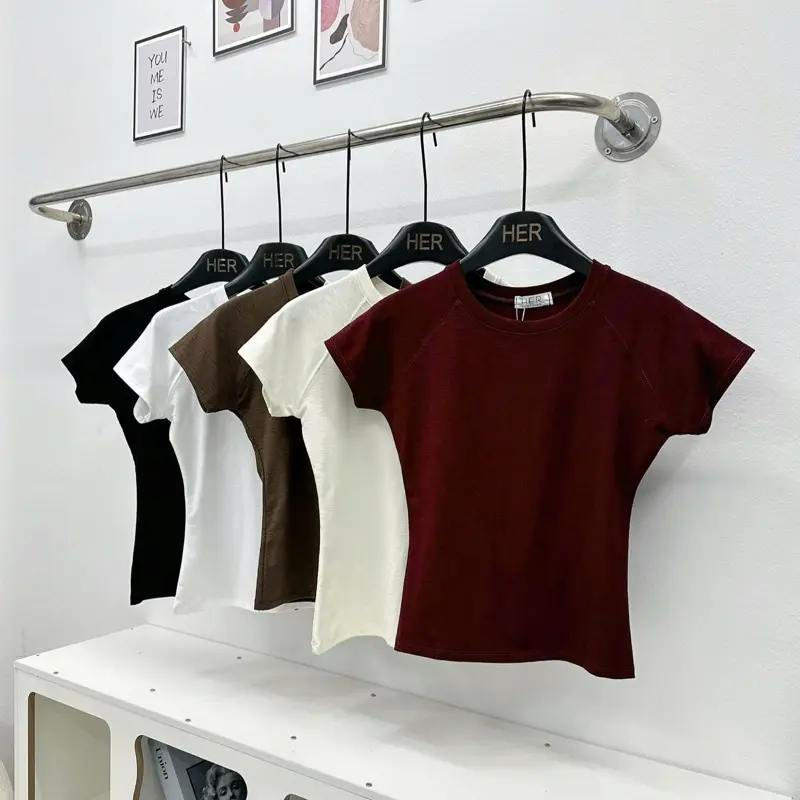 Áo cổ tròn trơn raplang , chất mới siu đẹp free sz