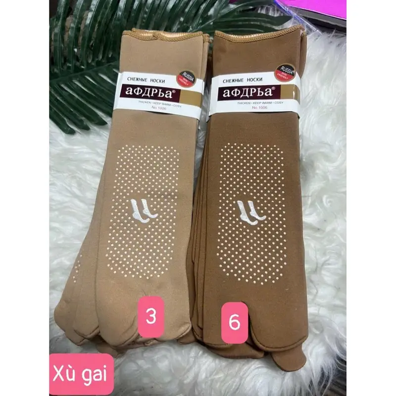 SET 5 ĐÔI Tất Vớ Nữ- tât vớ Lót Nỉ -Tất Vớ Giữ Nhiệt Nữ Có Lớp Nhung Siêu Ấm Áp Cho Mùa Đông Lạnh 2