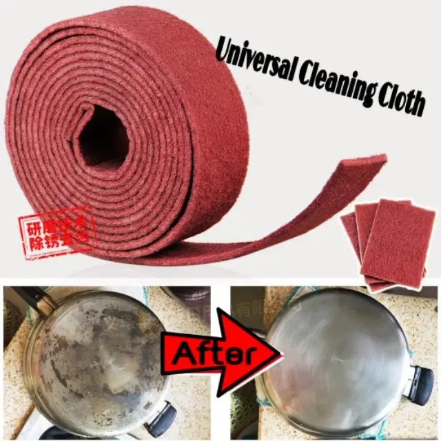 [Thick] Emery sponge Removes stains oil stains Rusting Scouring pad Cleaning sponge Hilang Karat Reusable Stainless Steel Non-scratch