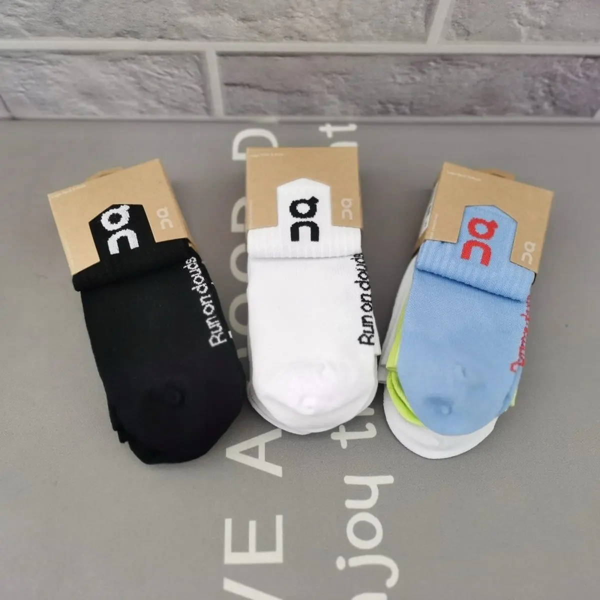 On Outdoor sports socks running men's sand women's fitness sports comfortable casual socks couple socks breathable sweat absorption