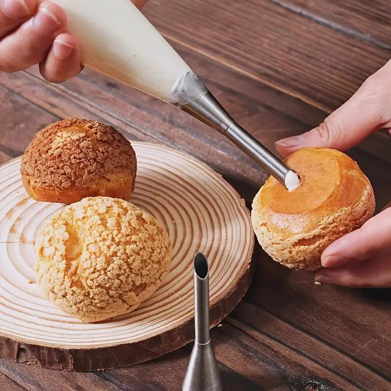 Stainless Steel Cream Nozzle, 2/4 Counts Cake Decorating Nozzle, Cake Decorating Tool, Baking Tool for Cake, Cupcake, Pastry, Kitchen Accessories 7