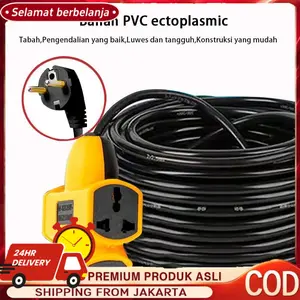 【2025 Model Baru】Kabel Ekstensi 30m (1.5 mm) - Sambungan Listrik, Perlengkapan Elektronik, Kabel Panjang, Colokan Listrik