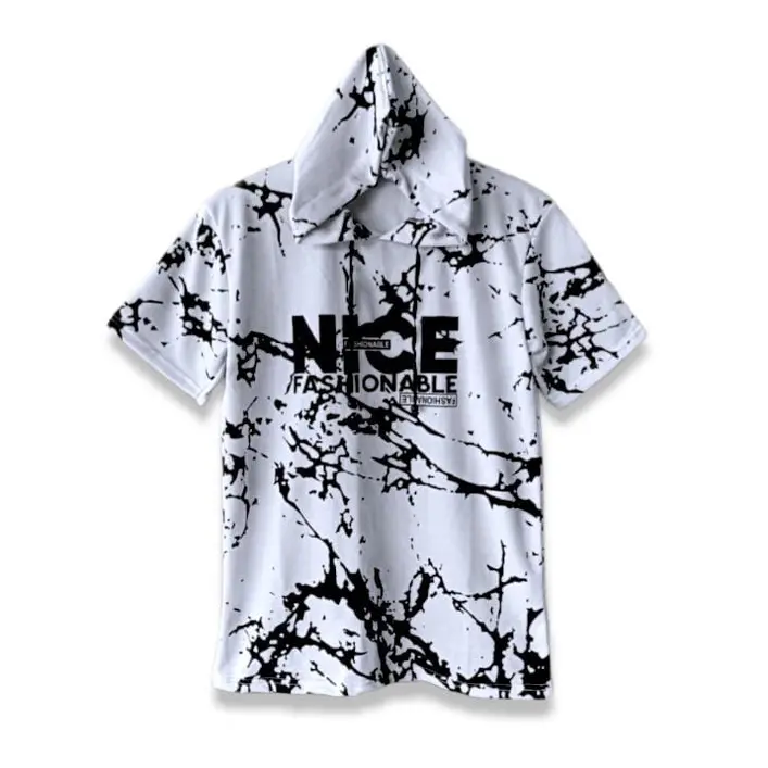 kaos hoodie printing kupluk lengan pendek/motif terbaru/terlaris/COD/