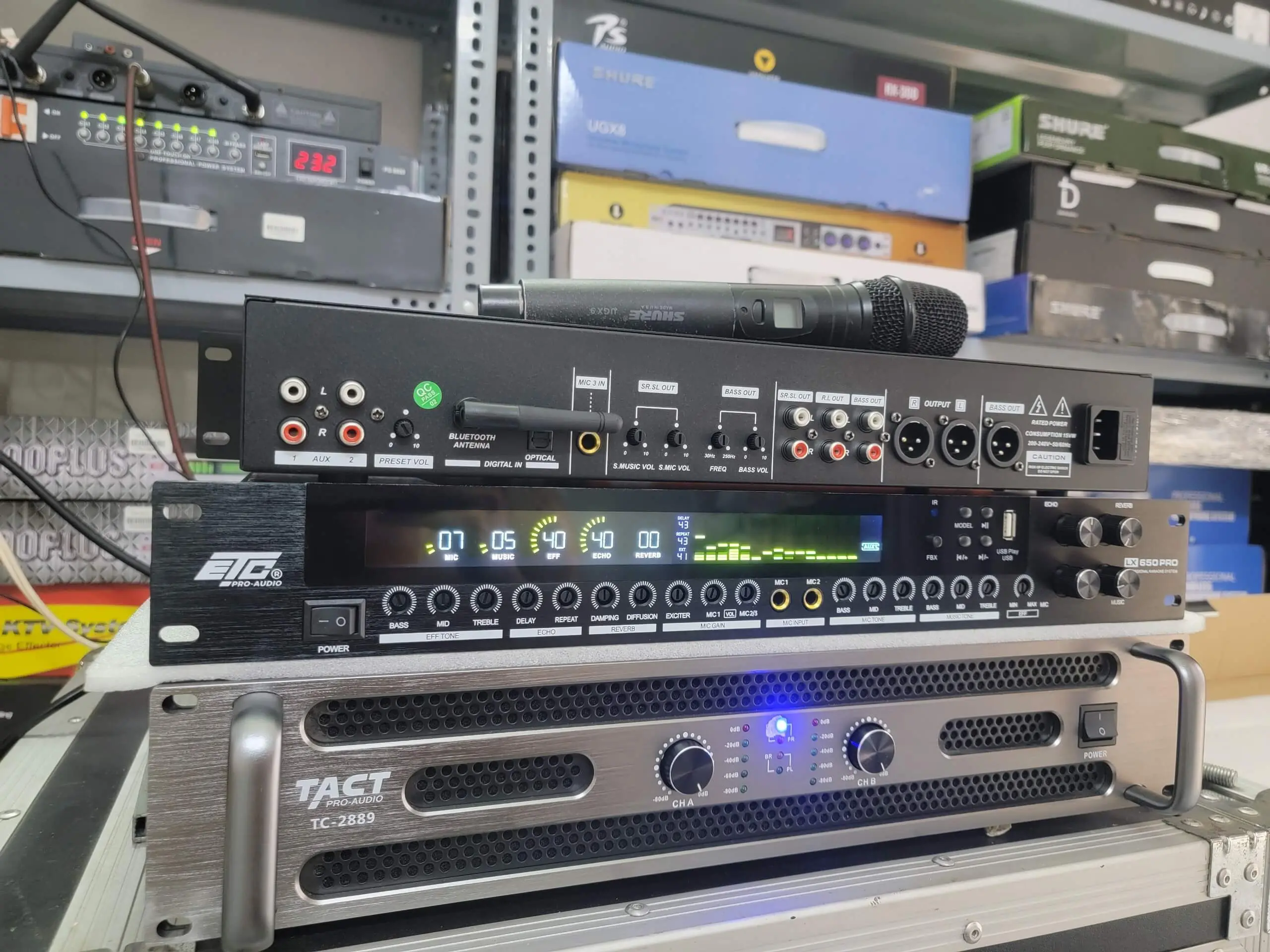 ETC Pro Audio Vang Cơ Lai Số LX650 Pro - Màn Hình To Hiển Thị Nhiều Thông Số - Màn Led Khi Có Âm Thanh Vào