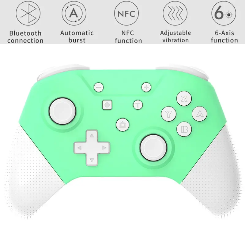 For Nintendo Switch Pro NFC Wireless Controller Support Amiibo Gamepad Joystick with 6-Axis Handle