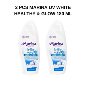 2 PCS Marina UV White Healthy And Glow Hand Body Lotion 185 ml