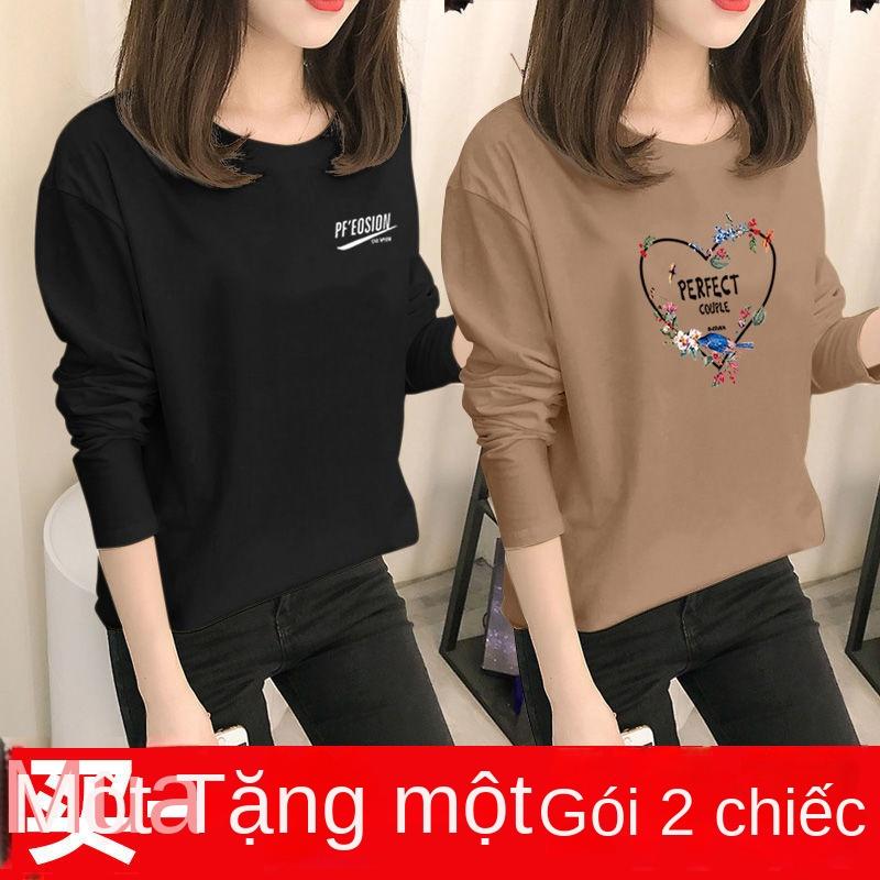 Product Introduction of Áo Thun Dài Tay Dáng Rộng Phong Cách Hàn Quốc, Hàng Mới Về Mùa Xuân Và Mùa Thu, Dành Cho Học Sinh Nữ, Áo Mặc Bên Trong Thường Ngày Áo Dễ Phối Đồ Mua Một Tặng Một Khuyến Mãi Miễn Phí 9