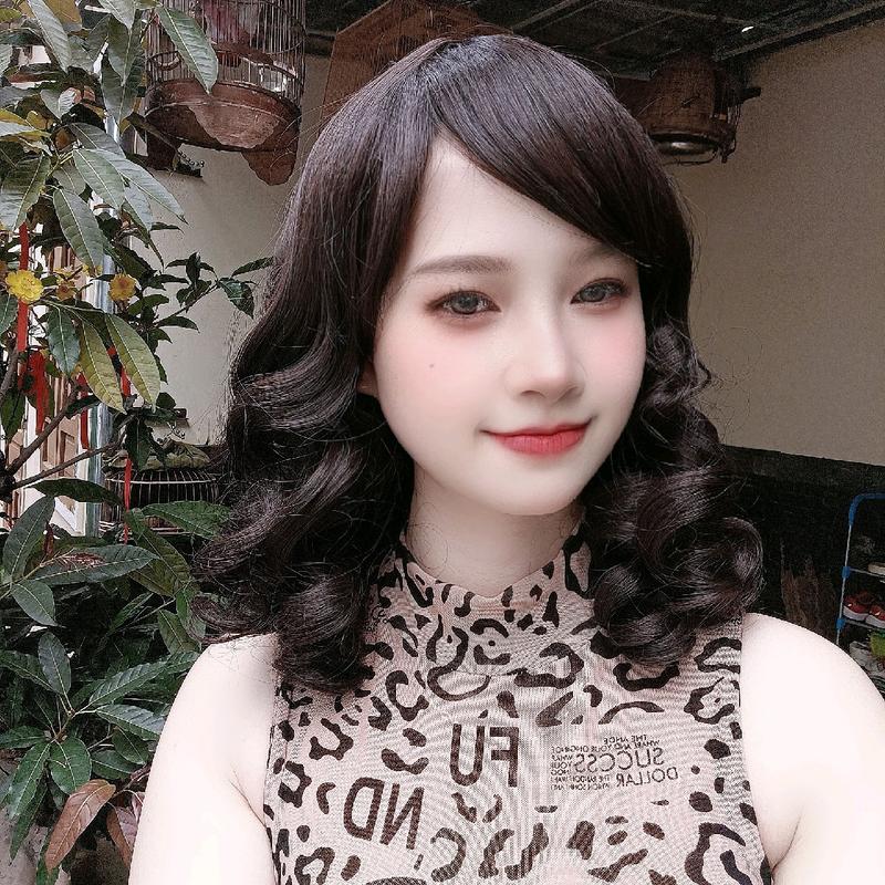 Tóc giả nữ nguyên đầu trung niên xoăn 1796_8112 5