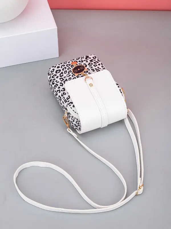 Fashion Leopard Pattern Crossbody Bag, Casual PU Leather Shoulder Bag for Women, Trendy Versatile High-quality Daily Commuting Bag, Girl Fashionable Bag 4