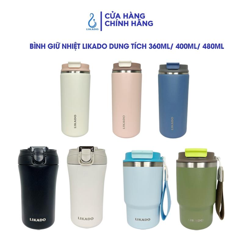 Bình giữ nhiệt Likado inox 304 cao cấp giữ nhiệt lâu dung tích 360ml/400ml/480ml