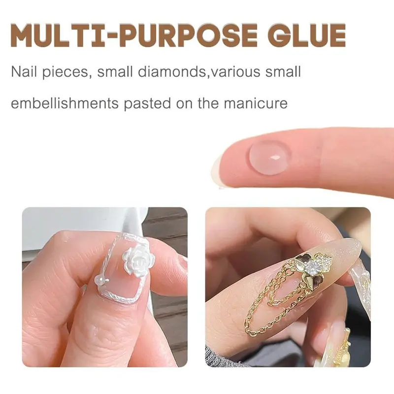 Đầu móng tay Gel, màu Trơn có thể đeo được, có thể lột, chất kết dính, cho móng tay Quang Trị Liệu, miếng dán móng tay 3