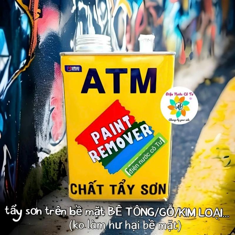  Nước tẩy sơn chất tẩy sơn ATM 875ml tẩy sơn cũ trên sàn nhà sắt gỗ hoặc tường xi măng tủ lạnh xe ô tô xe máy 