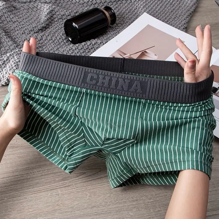 Sét 5 quần sịp đùi boxer nam- chất vải thun cotton mềm mịn mát- co dãn tốt- hoạ tiết kẻ sọc