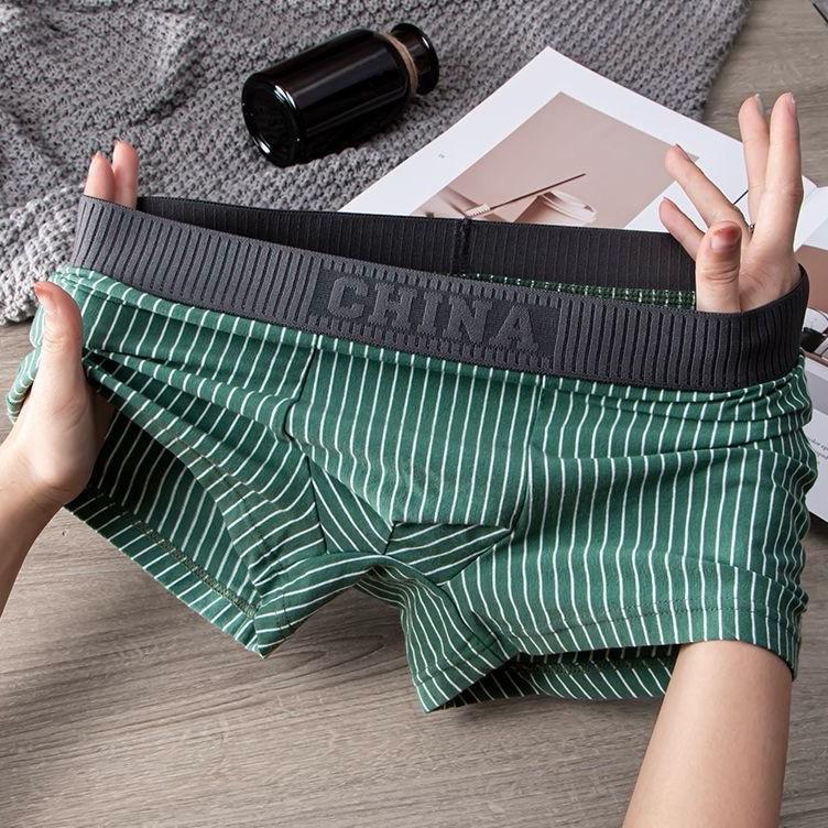 Sét 5 quần sịp đùi boxer nam- chất vải thun cotton mềm mịn mát- co dãn tốt- hoạ tiết kẻ sọc 0