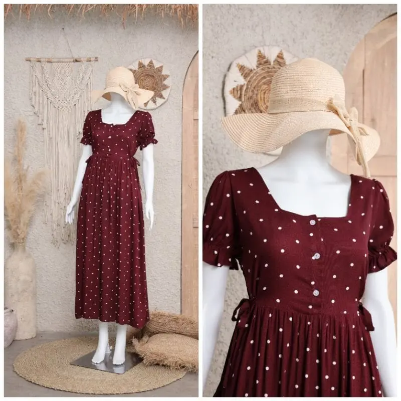 daster cherry busui longdress