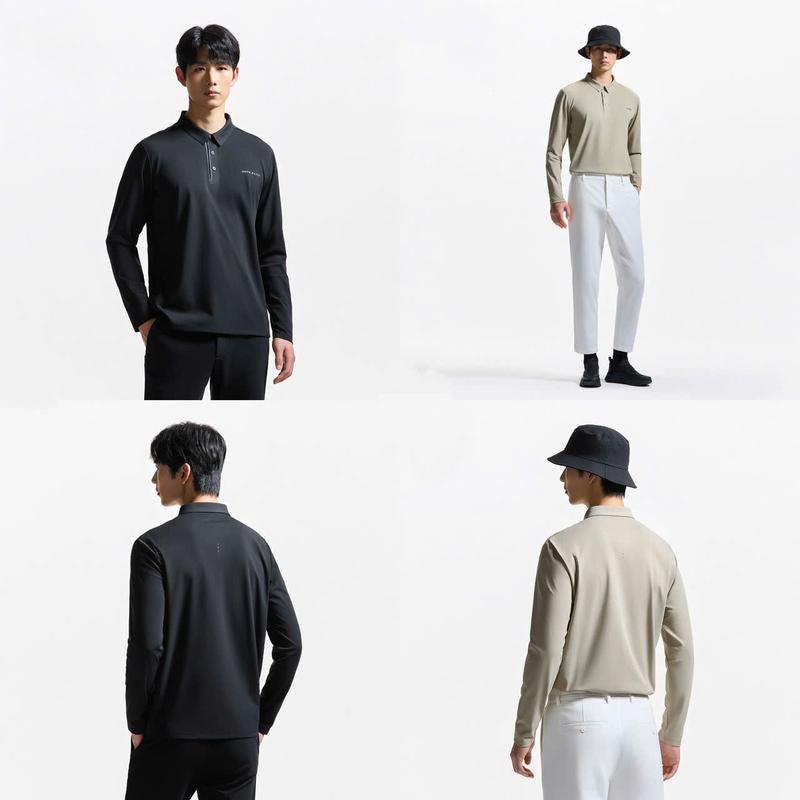 dms1583 Áo Polo Dài Tay Nam AT Chính Hãng 437406