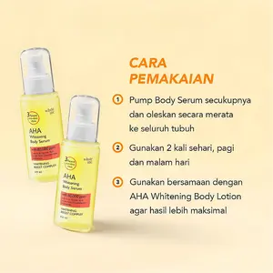 [100ml] WHITE INC AHA Body Serum to Whitening & Moisturising | Hand Body Serum Mencerahkan Serta Merawat Skin Barrier Pada Kulit GS Pencerah