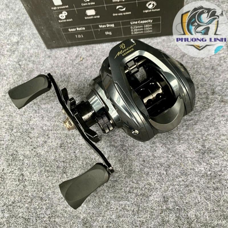 Máy Ngang câu Lure Cemreo macan tay trái - có tiếng drag click