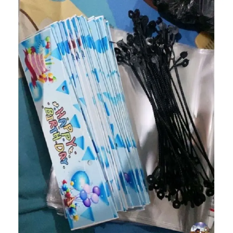 (25PCS) Plastik snack ultah label tenteng ulang tahun anak murah Termurah Tas Ultah Plastik Ulang tahun Anak-anak 1