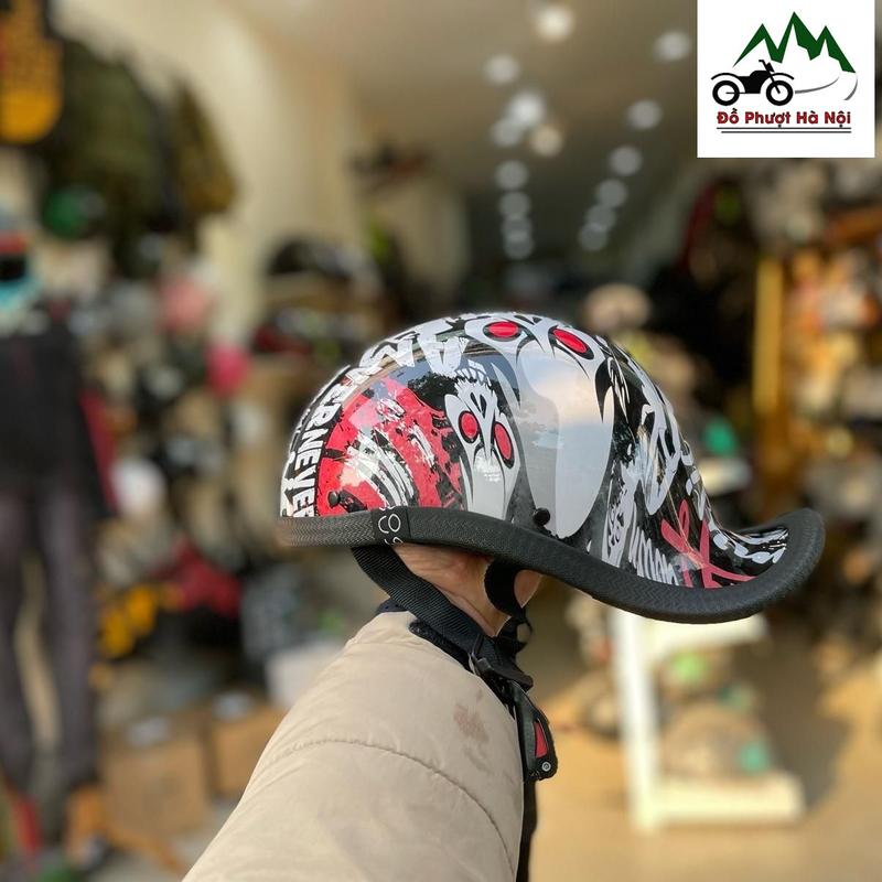 Mũ ngựa ngược gangster tem thể thao cao cấp - mũ đẹp chuẩn chất Nón Bảo Hiểm Nam Chạy Xe Đạp