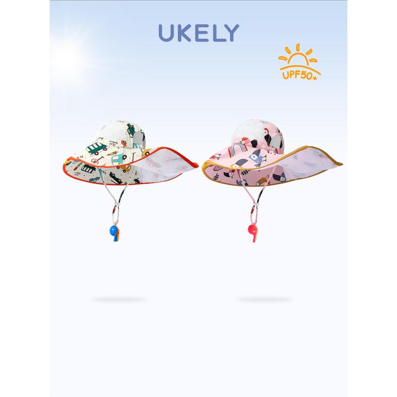 Children's sunscreen hat 2024 new summer big brim boy baby sun hat UV protection girl sun hat 2