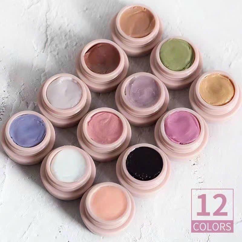 (Hàng mới về) Set 12 màu Gel nặn khô Honey Girl - Gel tạo nặn hình 9D không cần lưu huỳnh Sơn Gel