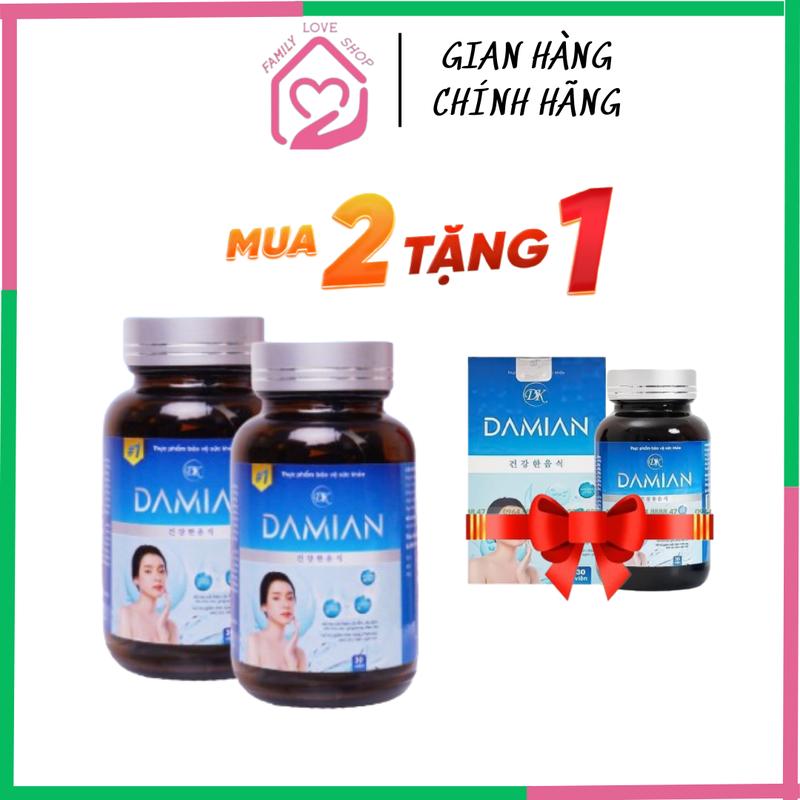 [COMBO 2 TẶNG 1] Viên uống DAMIAN hộp 30 viên - Hỗ trợ dưỡng da