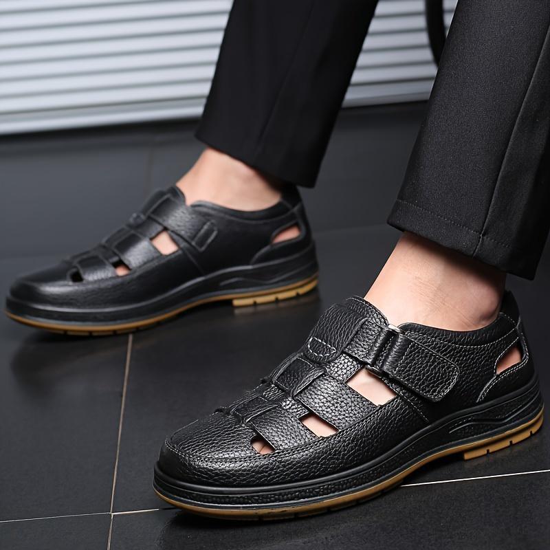 Product Introduction of Men's Premium Leisure Footwear - Breathable & Flexible Closure, Non-Slip Comfortable Sole for Driving, Walking, Business & Daily Use - Elegant Brown men  shoes Boy Flat 34