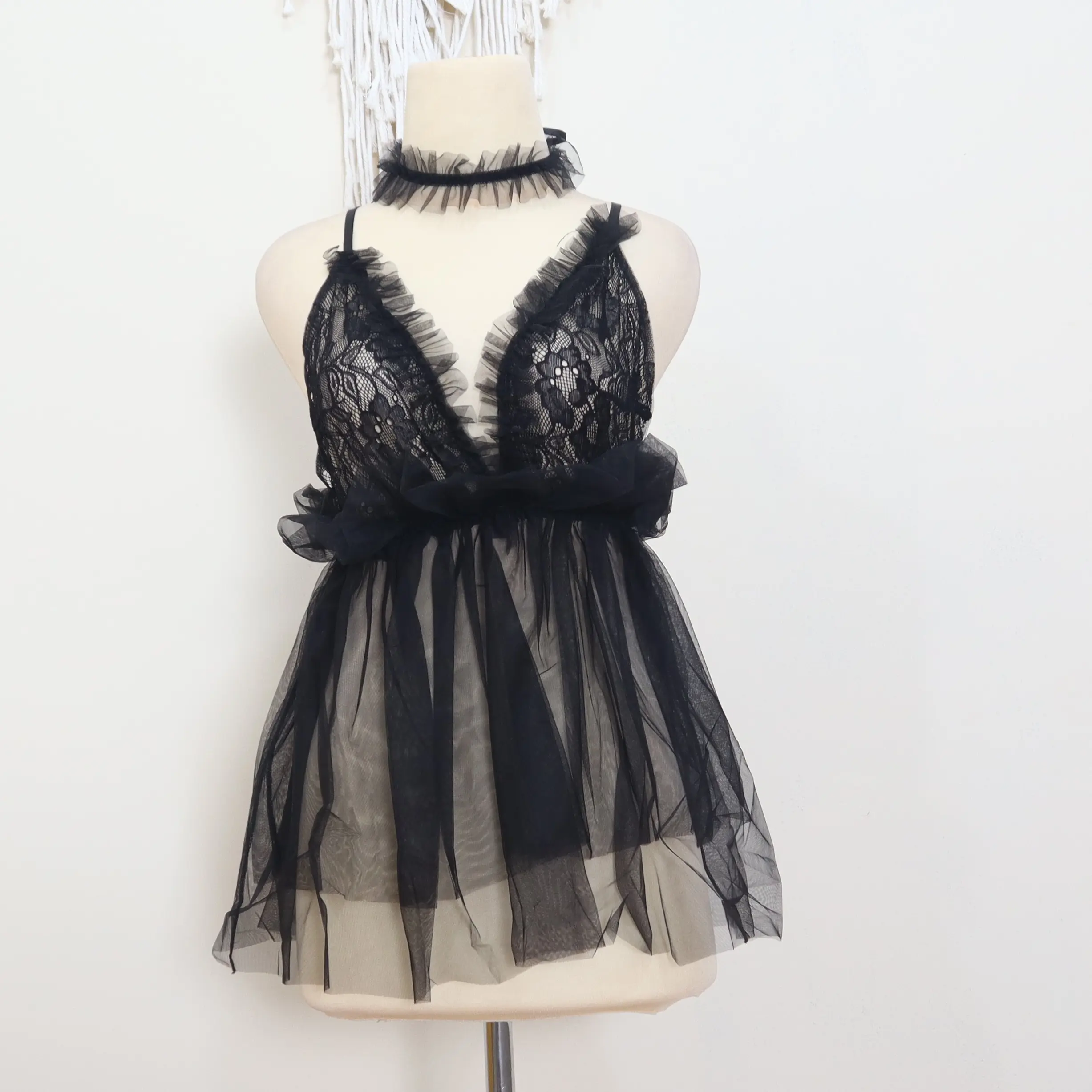 BIFIN Dress Renda Baju Tidur Wanita Dewasa Sleepwear Babydoll
