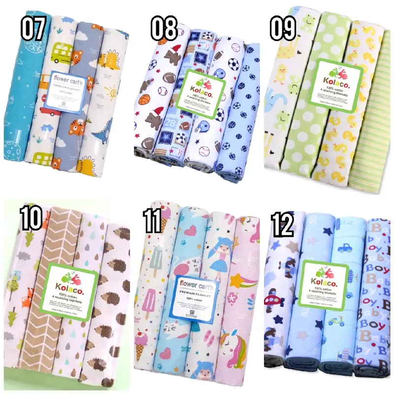 Bedong Bayi 4 in 1 Bahan Katun (100x72cm) Alas 1