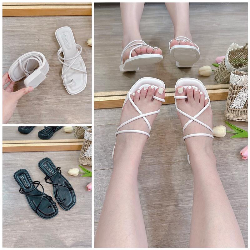 Dép lê quai sợi mảnh đế dẻo mềm chống trơn mùa hè