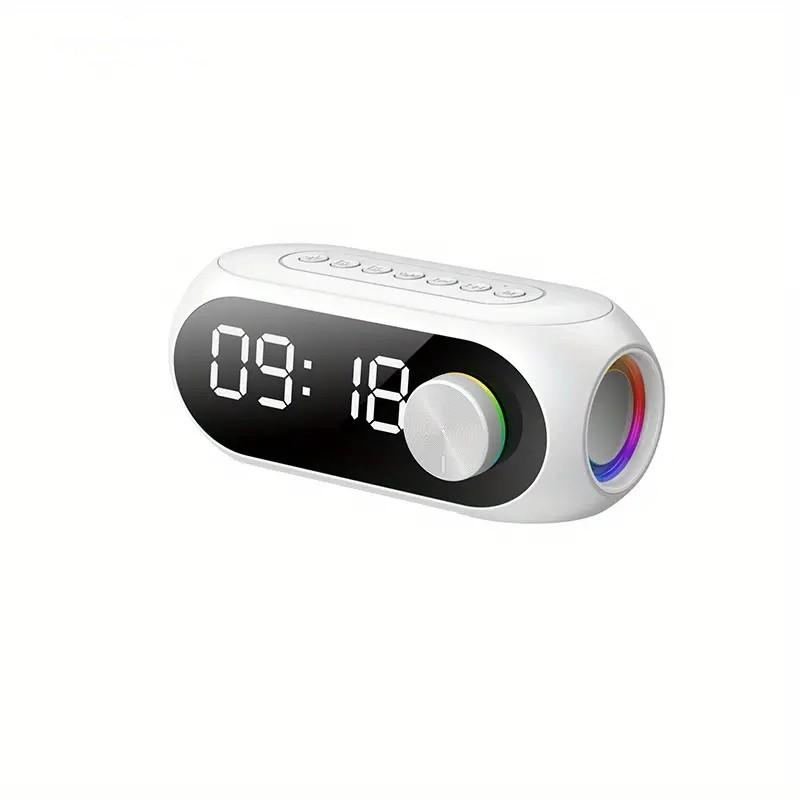 Product Introduction of Wireless Bluetooth Speaker HD LED Display Multifunction Stereo Bass Speakers Alarm Clock FM Radio TF Card Aux Music Playback 41