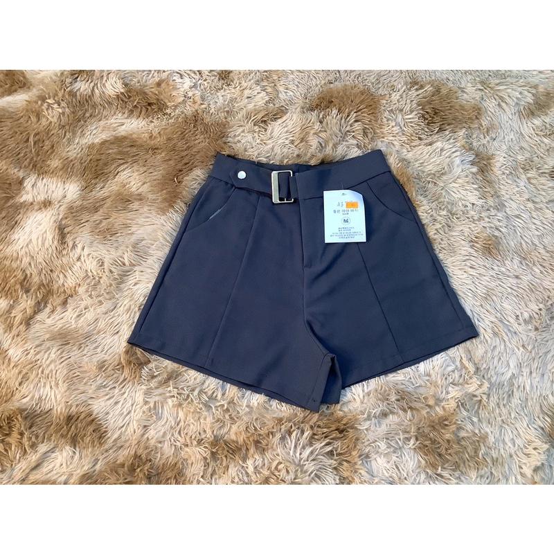 quần short cạp cao đai có cúc bấm _quần short cạp cao Nữ Pants 1