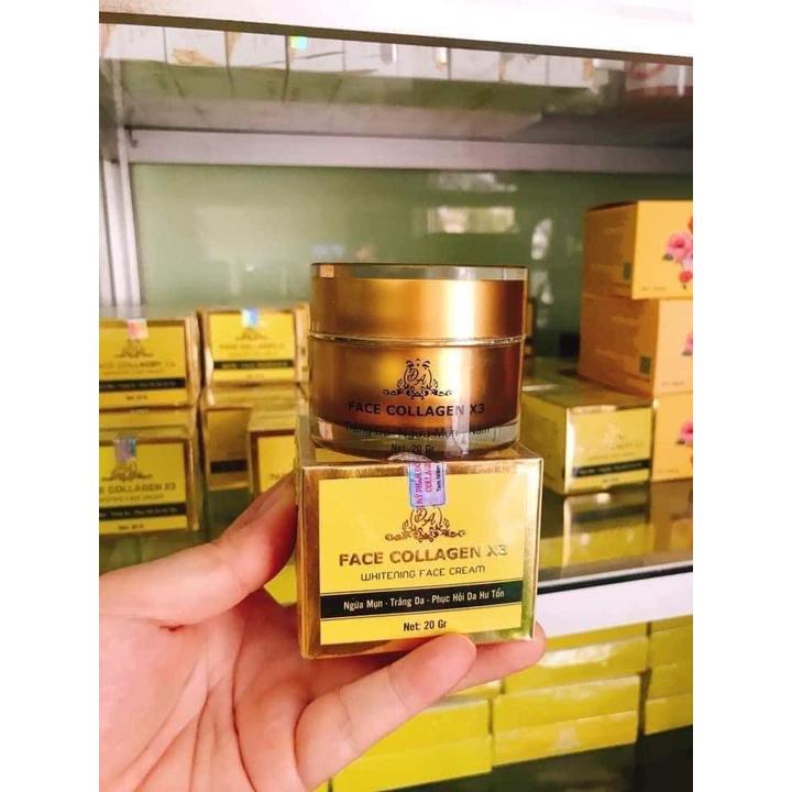 Combo Kem dưỡng trắng da Face Collagen X3 và Serum Collagen X3 mỹ phẩm Đông Anh 4