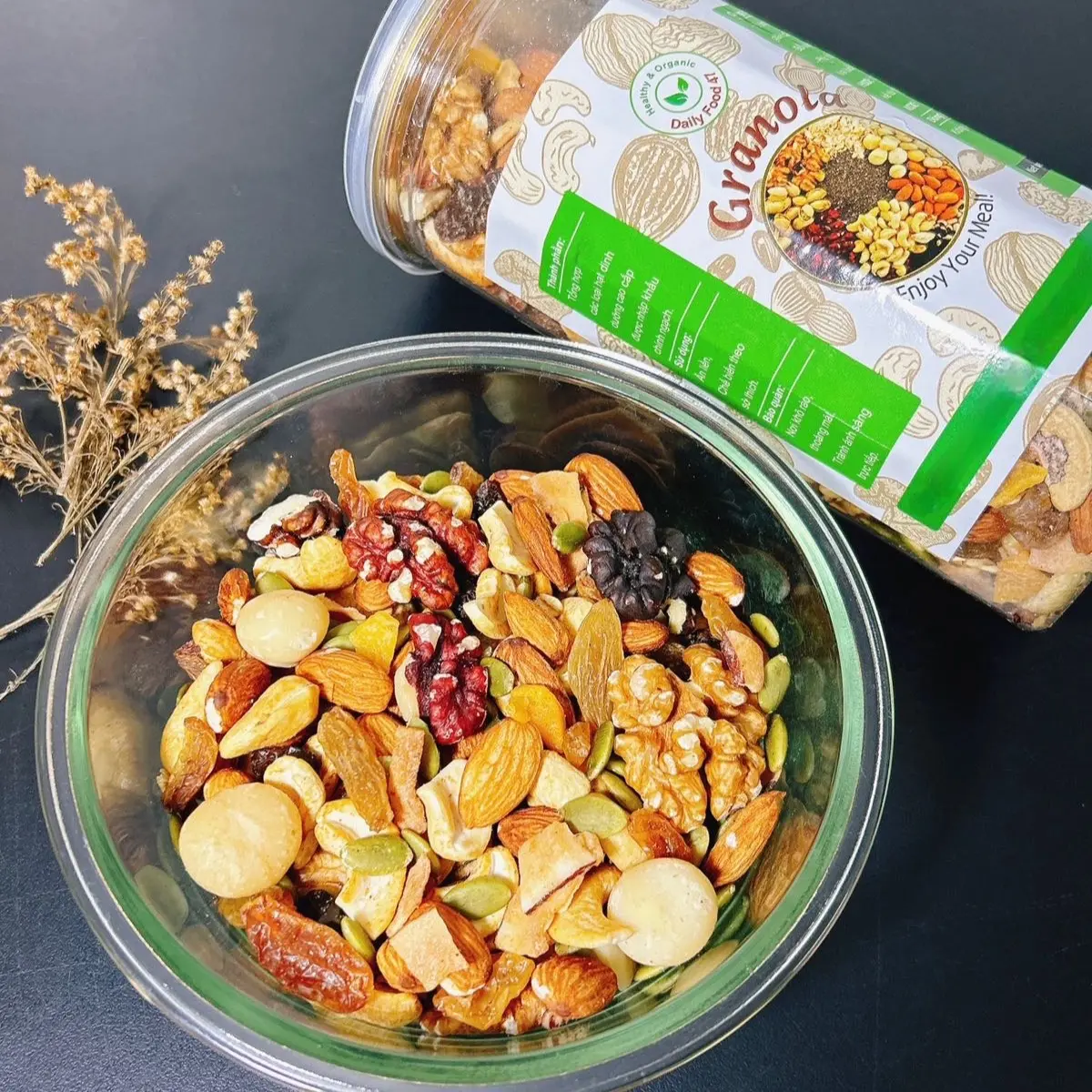 [New] Granola Siêu Hạt 0% Yến mạch có macca sấy Nguyên Vị 500gram  Hạt Ngũ Cốc