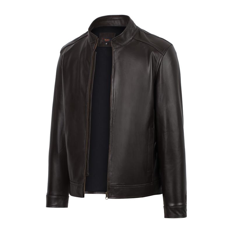 Áo da nam áo da thật cao cấp Fttleather Racer Jacket Da Bò Trơn - AD201