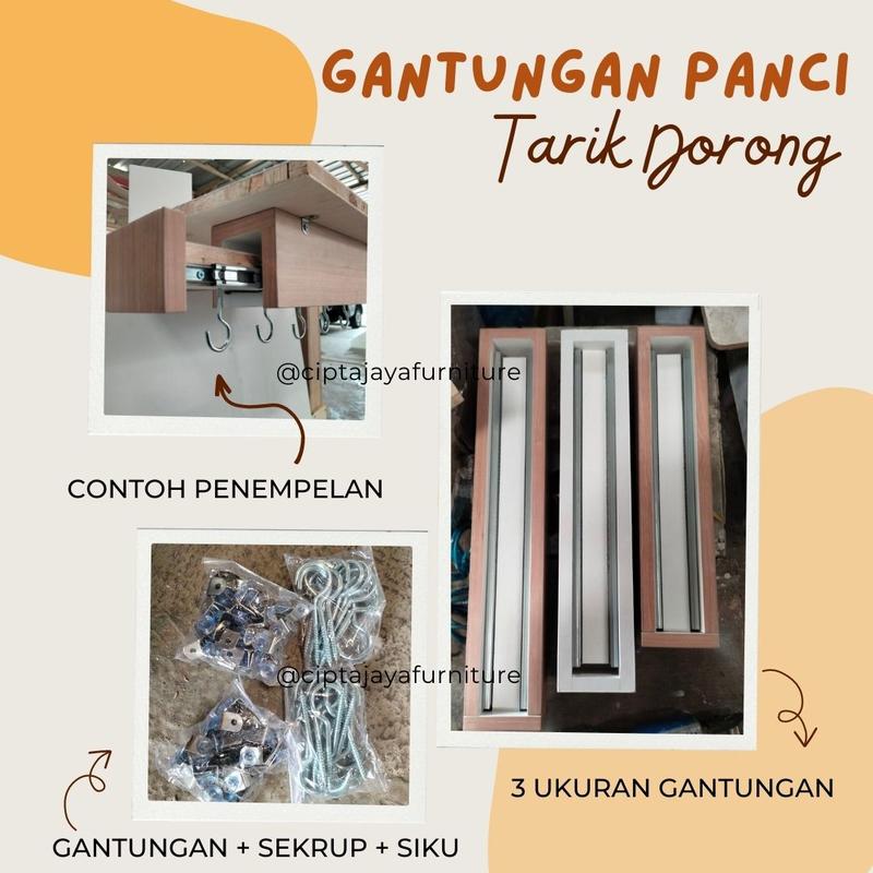 Gantungan Tas Besi Rak Kolong Panci Wajan Printilan Dapur Tarik Dorong Panjang Kitchen Set Lemari Dapur Minimalis Estetik Rak Panci Tempel Tembok Dinding Bawah Wastafel Hook Cantelan Baju Sapu Hanger Aksesoris Unik Serbaguna Multifungsi Kuat Kokoh 7