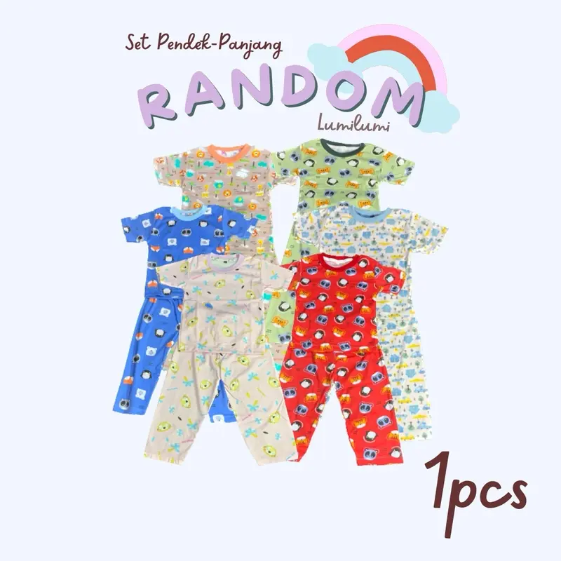 Setelan printing anak (motif random) 1