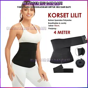 SABUK KORSET LILIT tummy wrap stagen korset pelangsing korset ibu melahirkan Hitam Perut Belt Hamil