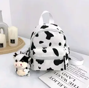 Tas ransel corak sapi murah baru Backpack Wanita Cewek main Sekolah