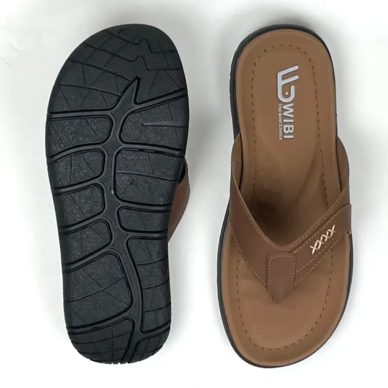Sandal Wibi High Star S01-02 Sandal Jepit Pria Kulit Moka Size 39 - 43 6
