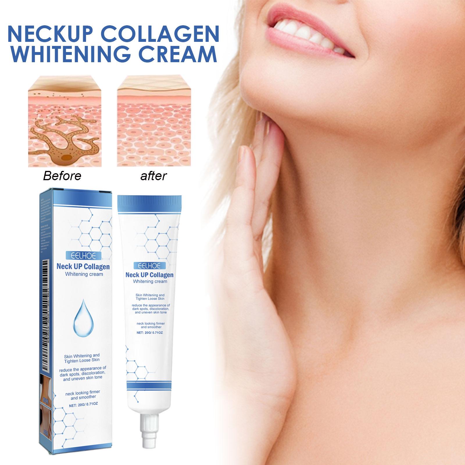 Krim Pemutih Kolagen Leher EELHOE, Menghaluskan Garis Leher, Mengangkat dan Mengencangkan Leher, Krim Perawatan Leher Angsa