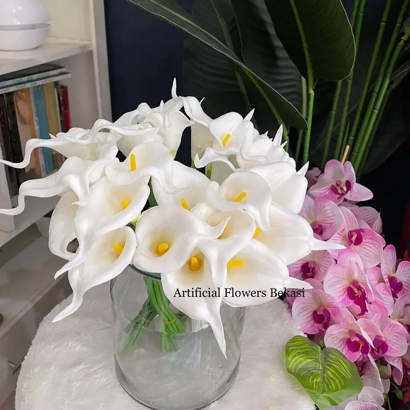 calla Lily latex per tangkai bunga lily artificial flowers bekasi bunga hias grosir Dekorasi 3