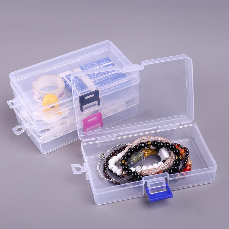 Rectangular Transparent Plastic Locking Empty Box Component Storage ...