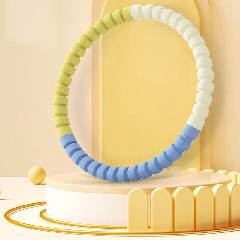 Product Introduction of Durable Detachable Yoga Fitness Hoops Adjustable 3/4/5/6 Sections Weight Loss Circle Massage Convenient Storage Weighted Exercise Hoops For Home & Gym Workouts 14