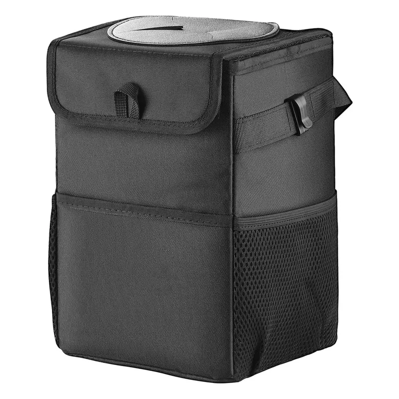 Car Trash Can with Lid & Storage Pockets, Large Capacity Car Trash Bag, Multipurpose Car Storage Box, Car Accessories, Car Organization Supplies, Automotive, Holder 6